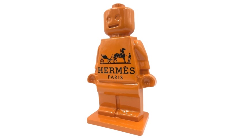 "Alter Ego Orange Hermes" - Sculpture by Alessandro Piano