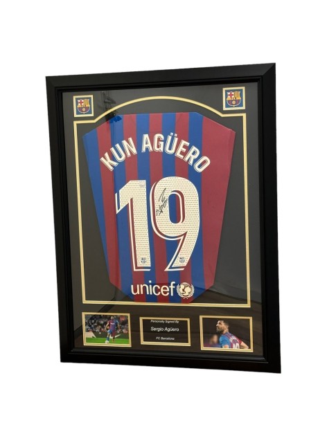 Sergio Agüero's FC Barcelona 2020/21 Signed and Framed Shirt