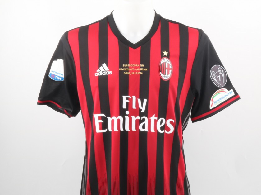 Kucka Match Issued Shirt, TIM Supercup Milan-Juventus - Special Sewing