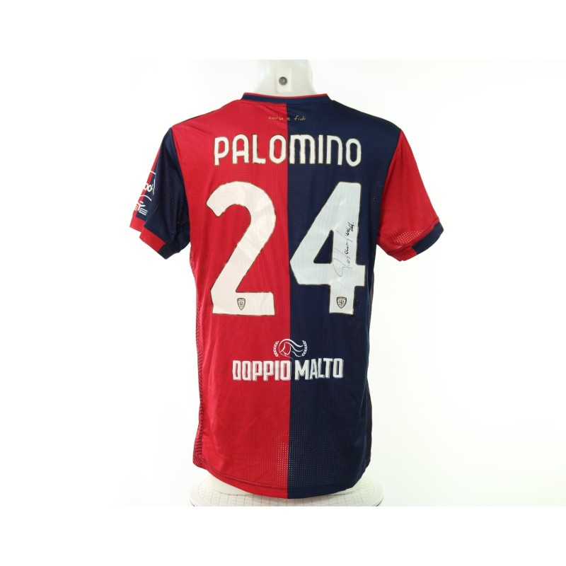 Palomino's Signed Unwashed Shirt, Juventus vs Cagliari Coppa Italia 2024