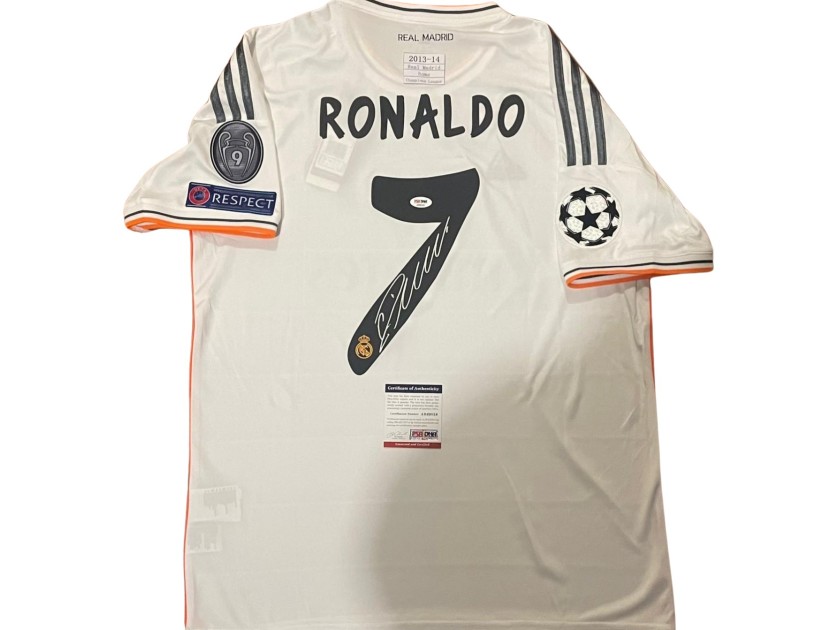 Cristiano Ronaldo's Real Madrid 2013/14 Champions League Signed Home Shirt