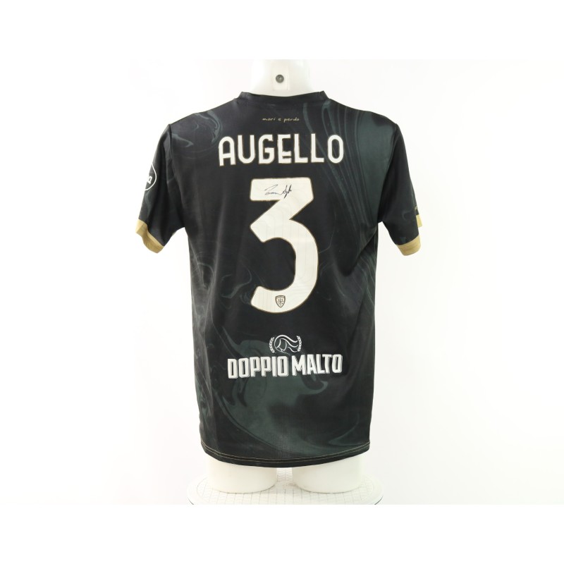 Maglia Augello Monza vs Cagliari Unwashed, 2025 - Autografata