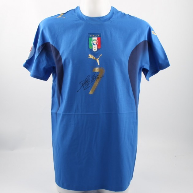 Del Piero shirt, issued/worn Italia-Francia 8/9/07 - signed