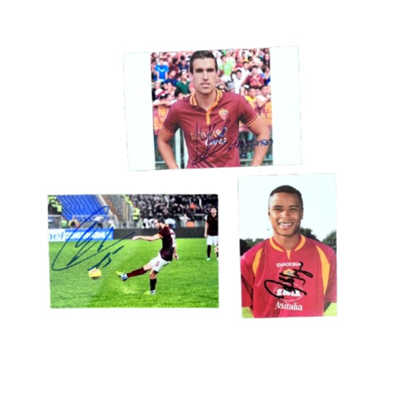 Raccolta di Foto - Autografate da Cafu, Strootman e Pjanic