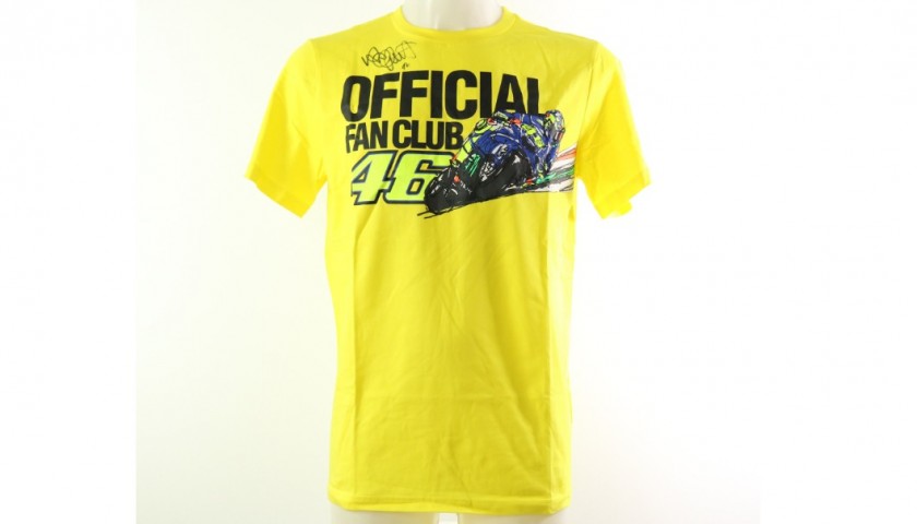 VR46 Fan Club Official T-Shirt - Signed by Valentino Rossi - CharityStars