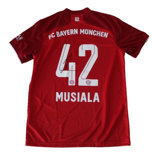 Musiala's Bayern Munich Signed Store shirt, 2021/22