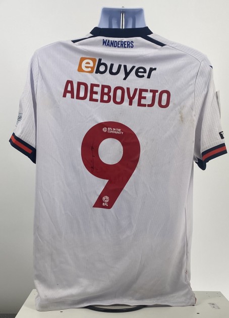 Maglia autografata di Victor Adeboyejo del Bolton Wanderers contro il Reading