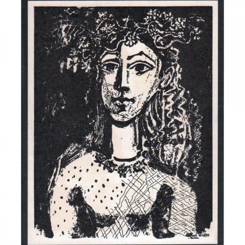'Jeune fille inspiré par Cranach' 1956 Lithograph by Picasso 