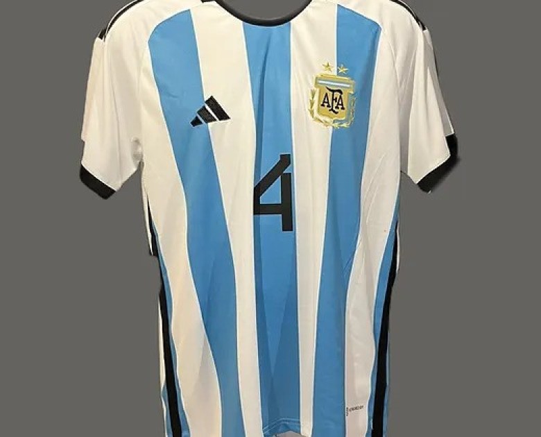 Gonzalo Montiel s Argentina 2022 World Cup Signed and Framed Shirt