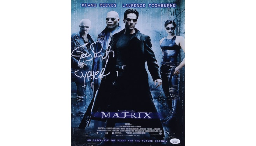 Joe Pantoliano Signed "The Matrix" Poster