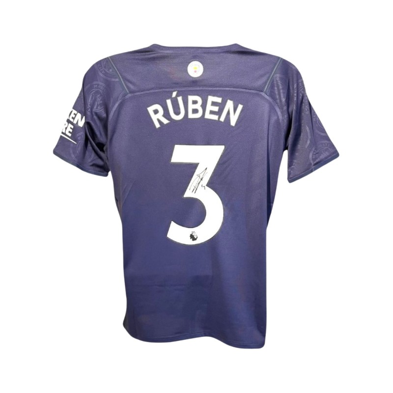 Ruben Dias' Manchester City 2021/22 Signed Official Third Shirt