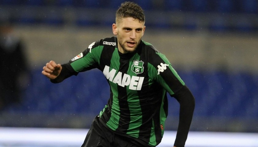 Berardi's Sassuolo Worn and Signed Shirt, 2015/16