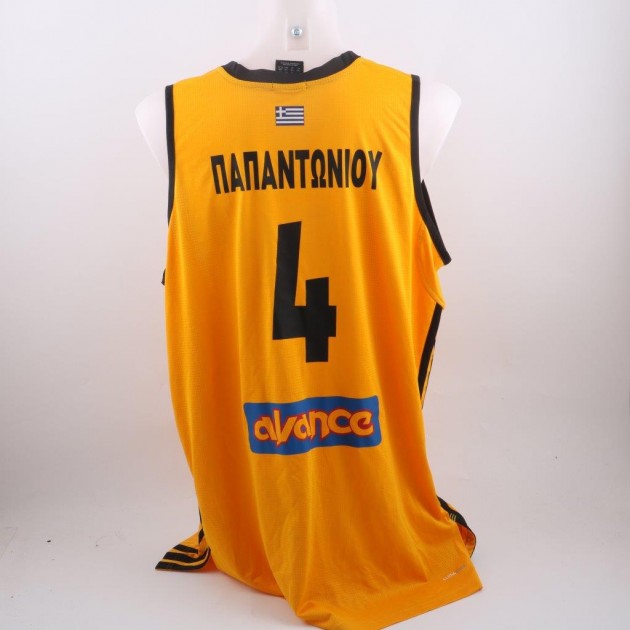 Matchworn Papantoniou shirt, AEK Atene basket