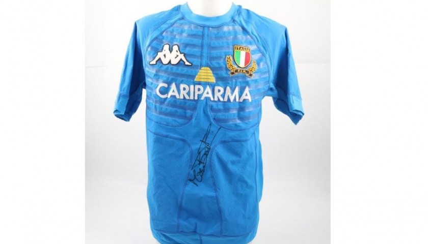Italrugby Shirt Worn and Signed by Max Bortolami