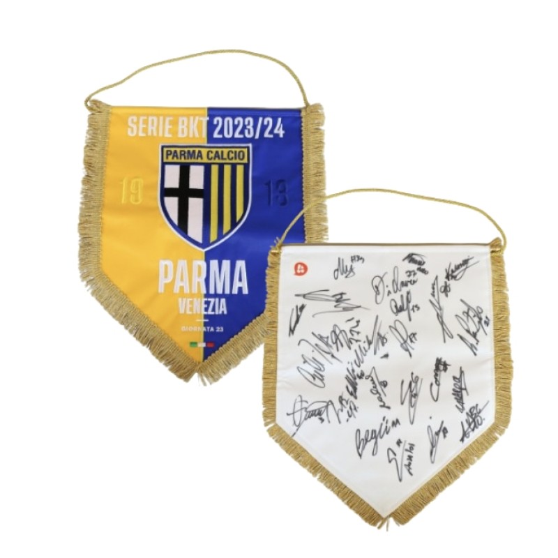 Gagliardetto gara Parma vs Venezia 2024 - Autografato