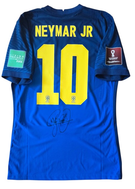 R: Neymar Jr's Signed Match-Issued Shirt, Colombia vs Brazil World Cup 2022 Qualifiers
