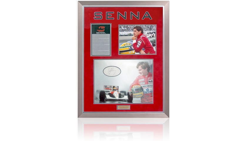 Ayrton Senna Hand Signed Formula 1 F1 Presentation