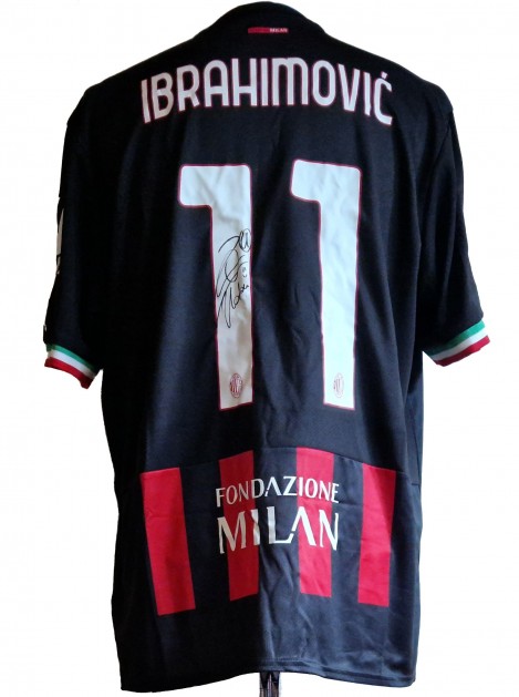 Zlatan Ibrahimović AC Milan Signed Shirt - 2022/23 Champions