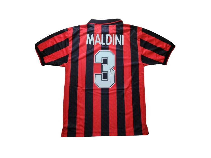 Paolo Maldini's AC Milan 1996 Signed Shirt
