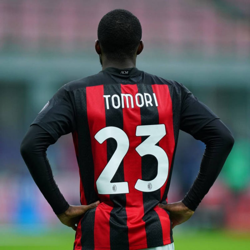 Tomori's Worn and Signed Shirt, Milan-Inter 2021