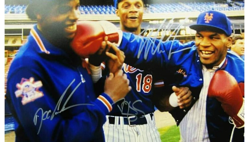 Autographed Darryl Strawberry Photograph - DOC GOODEN 