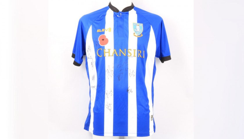 Sheffield Wednesday Official Poppy Shirt Signed by the Team