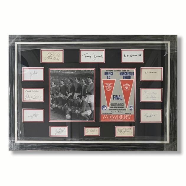 Manchester United 1968 European Cup Winning Team Signed Display