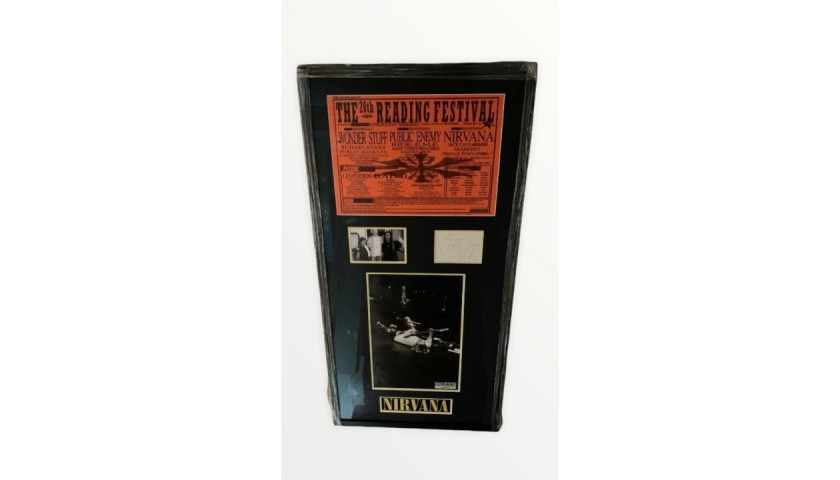 Nirvana Fully Signed Framed Reading Festival 1992 Display Certified