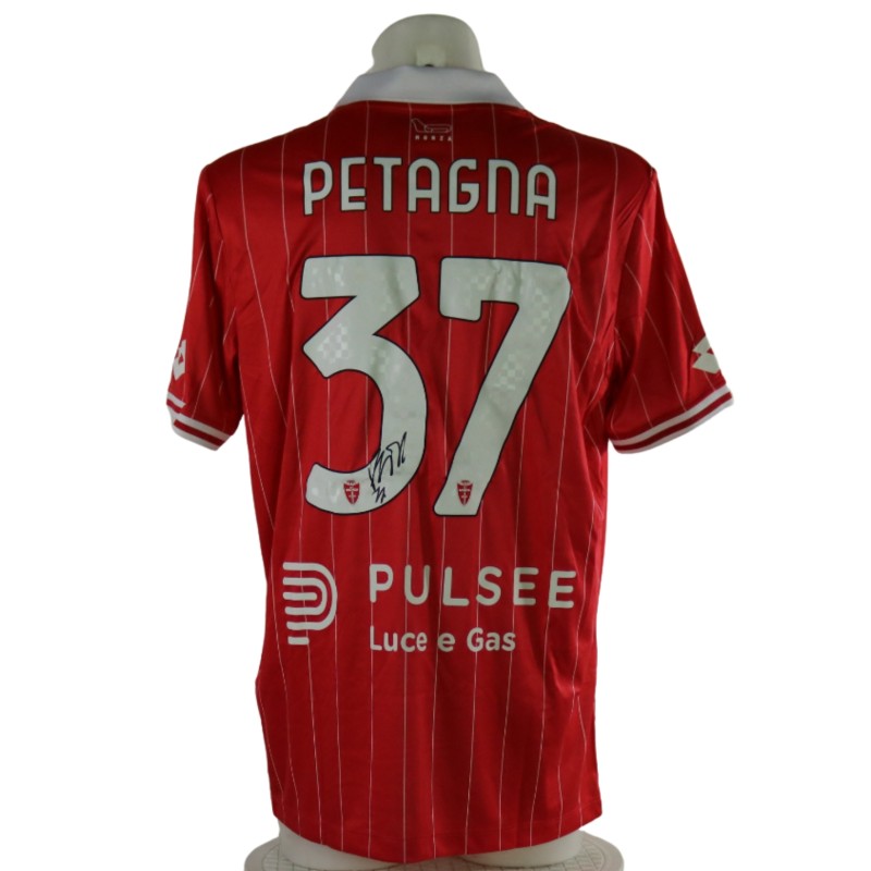 Petagna's Monza Signed Official Shirt, 2025/26