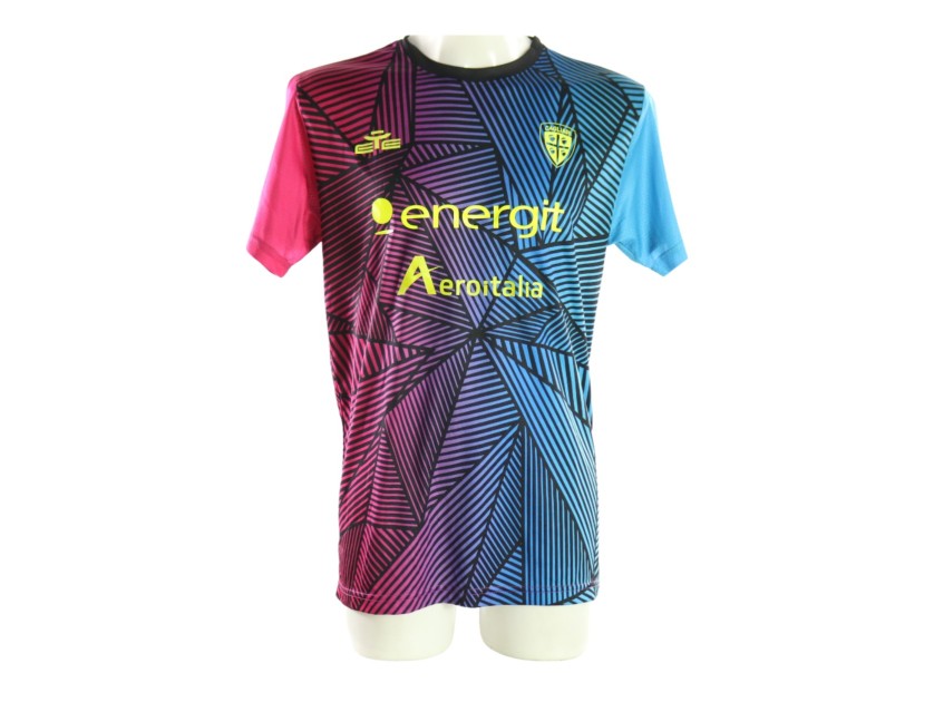 Zé Pedro's Cagliari Signed Pre-Match Unwashed Shirt, 2025/26