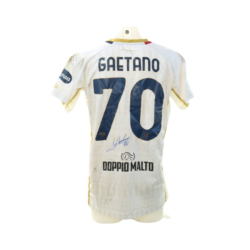 Gaetano's Signed Unwashed Shirt, Genoa vs Cagliari 2024