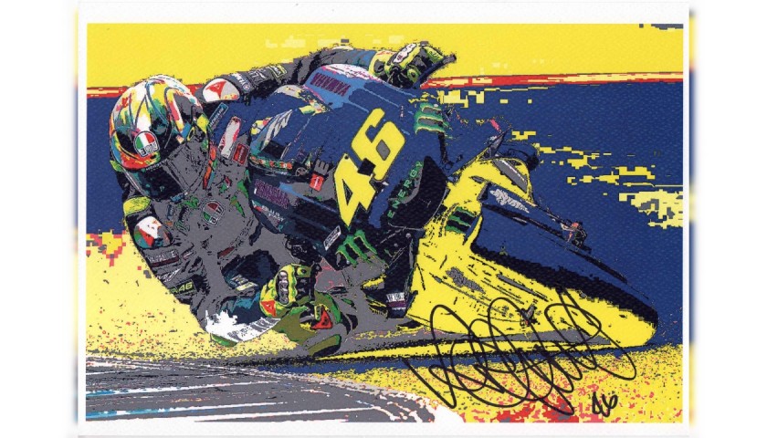 Valentino Rossi - Signed Pop Artwork by Gabriele Salvatore 