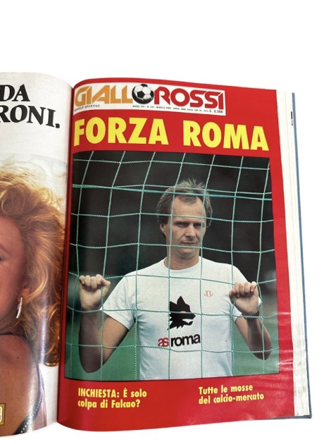 Vintage Mixed Bound Volumes of “Roma Giallorossa” Magazine, 1984-1985