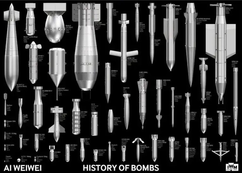 "History Of Bombs" artwork by Ai Weiwei