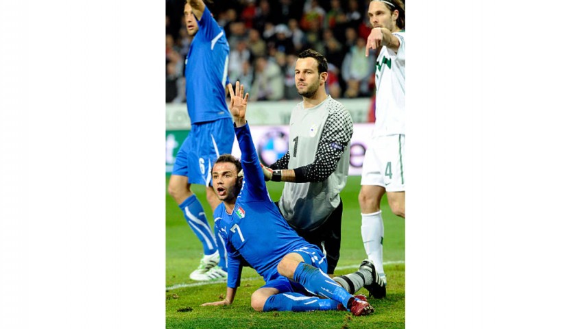 Handanovic's Slovenia Match-Issued Signed Shirt, 2010/11