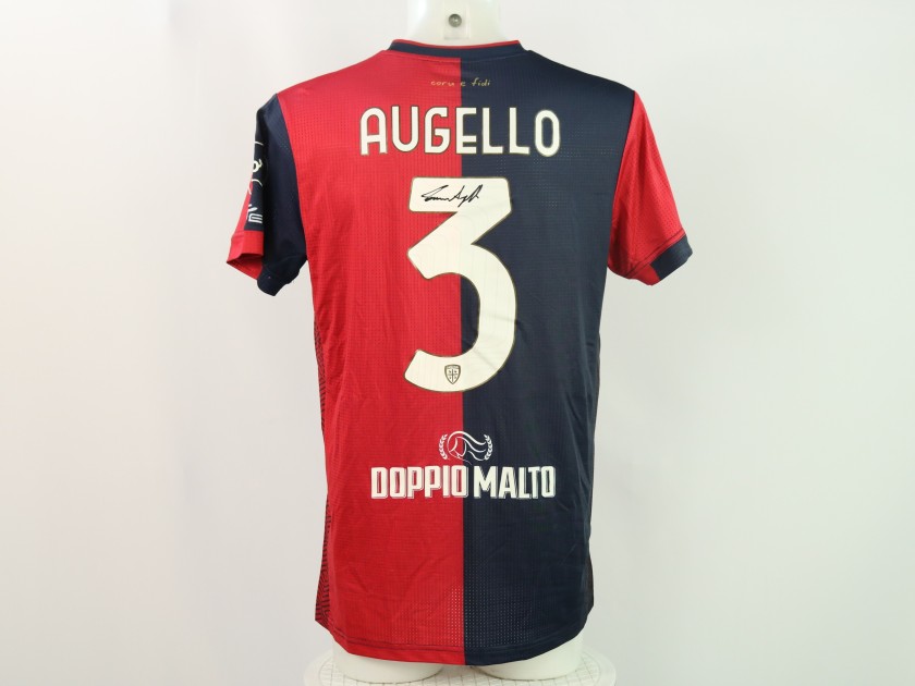 Augello's Signed Unwashed Shirt, Parma vs Cagliari 2024