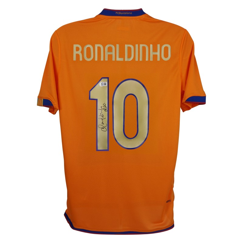 Ronaldinho's FC Barcelona Signed Replica Shirt