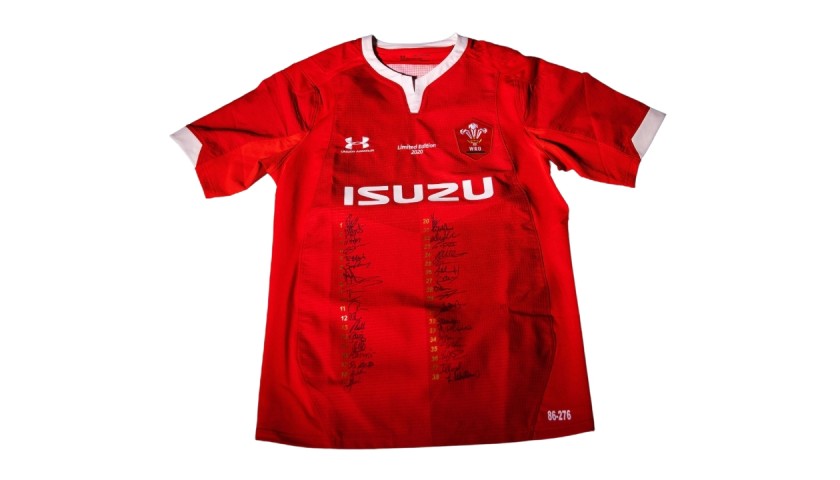 WRU Shirt Signed by the Wales Squad - November 2020