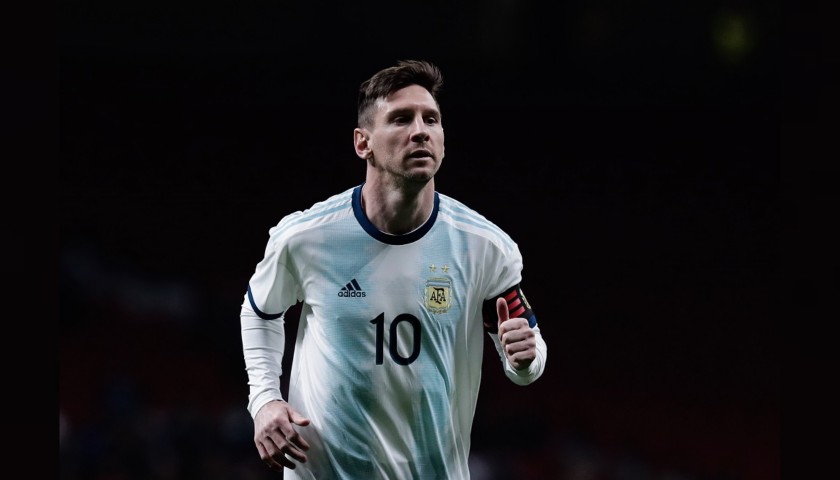 Messi's Signed Match Shirt, Argentina-Columbia 2019 
