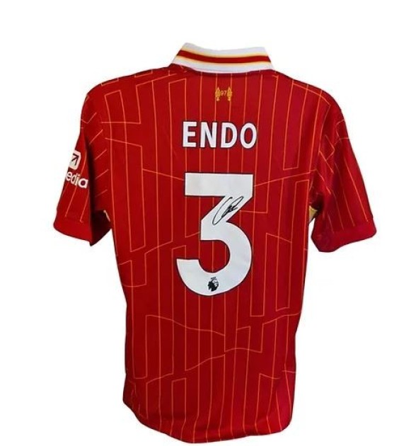 Maglia replica Wataru Endo Liverpool 2024/25 - Autografata