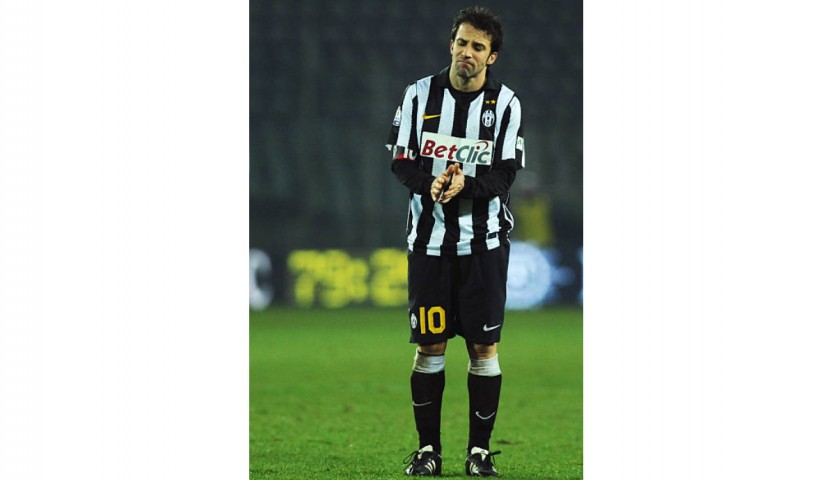 Del Piero's Juventus Match-Issued Shirt, TIM Cup 2010/11 - Patch 150° Italia
