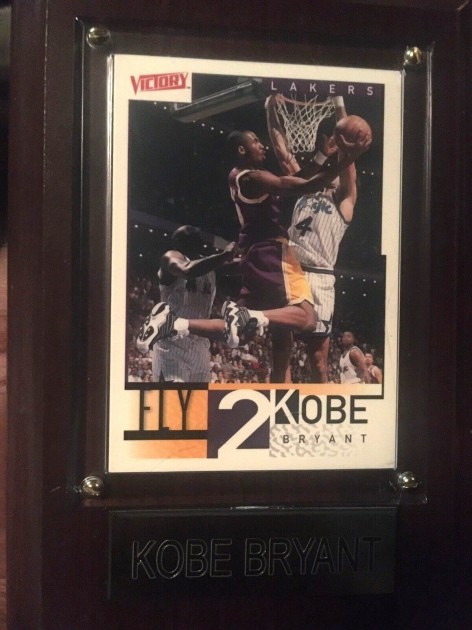 Kobe Bryant Rookie Card with Plaque