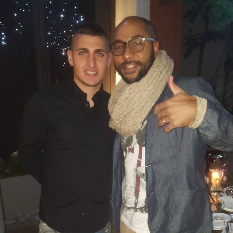 Dinner with the PSG soccer player Marco Verratti