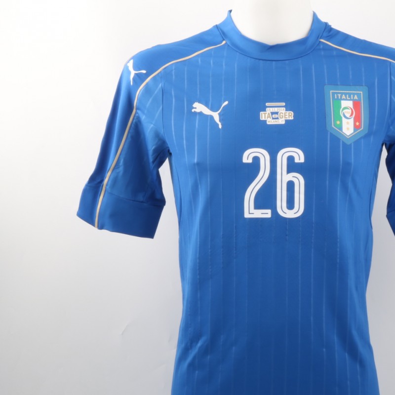 Rugani Match issued Shirt, Italy-Germany 15/11/2016 