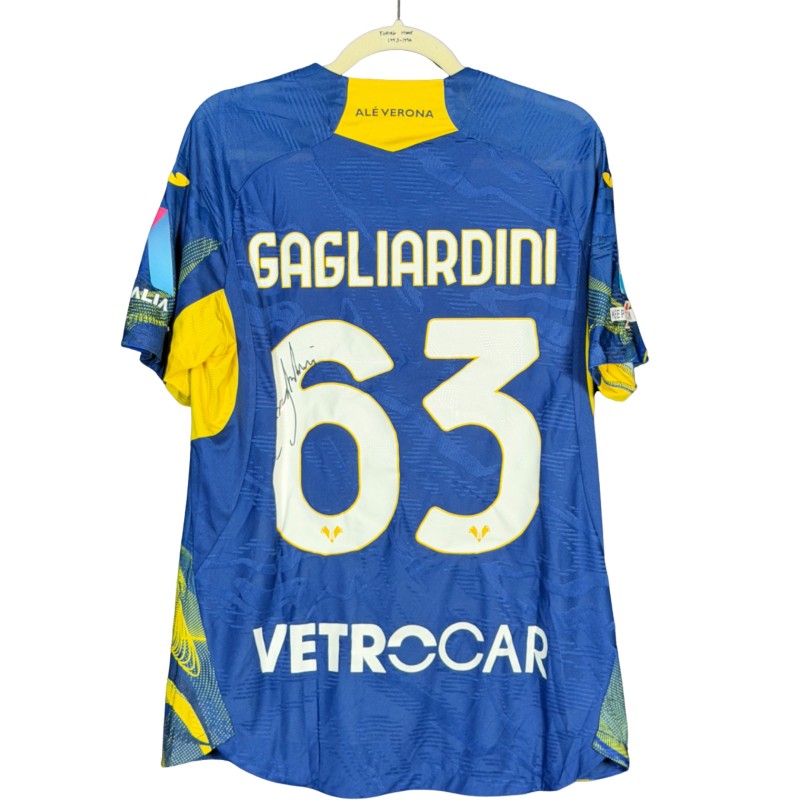 Gagliardini's Hellas Verona Signed Match-Worn Shirt, 2025/26