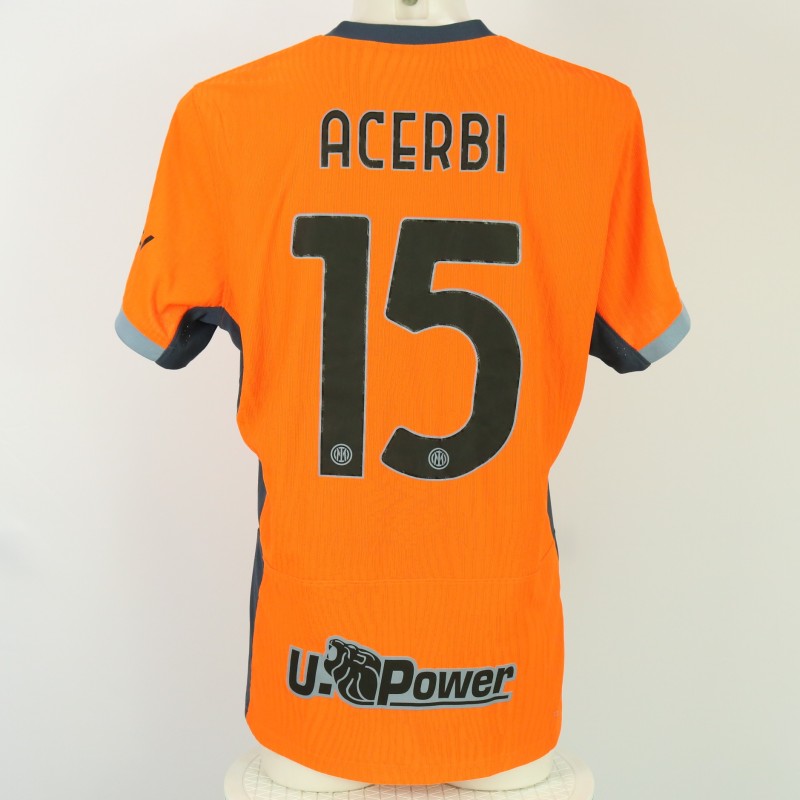 Acerbi's Inter Match-Issued Shirt, 2023/24