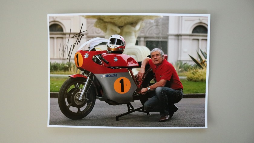 Photograph - Signed by Giacomo Agostini