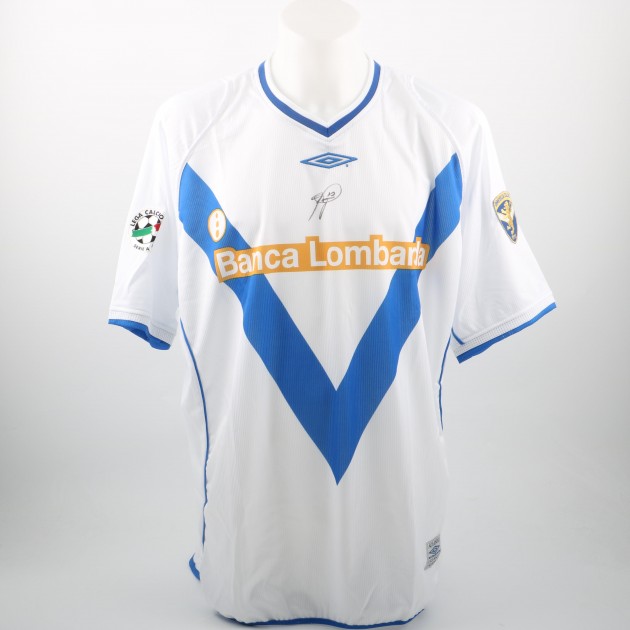 Baggio match worn/issued shirt with Brescia, Serie A 2003/2004 - signed