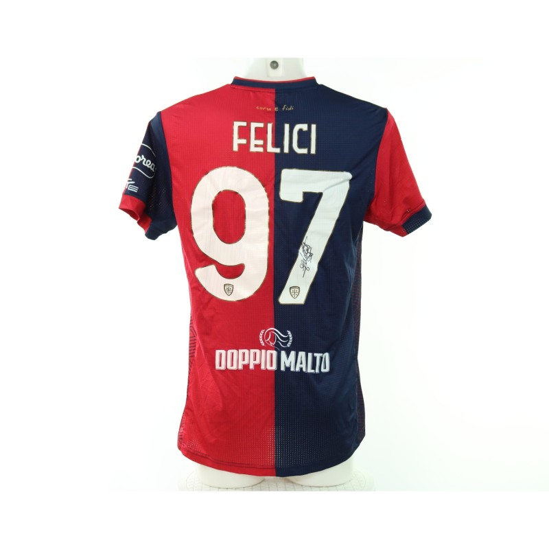 Felici's Signed Unwashed Shirt, Juventus vs Cagliari Coppa Italia 2024