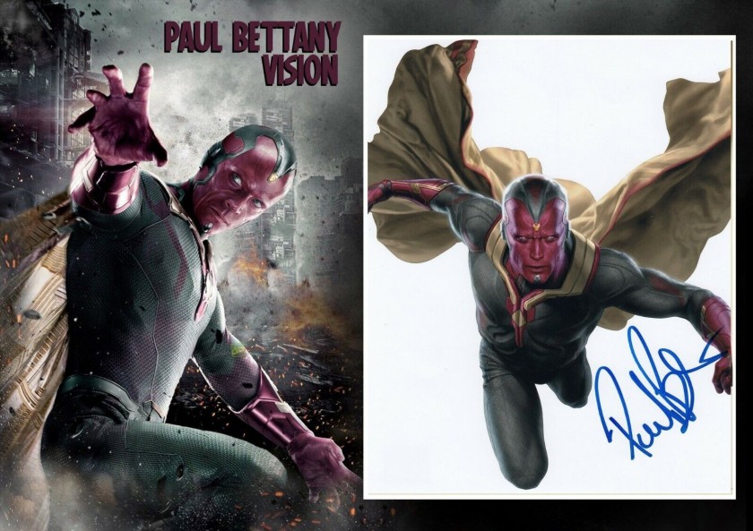 Display Paul Bettany alias Vision "Marvel" - Autografato